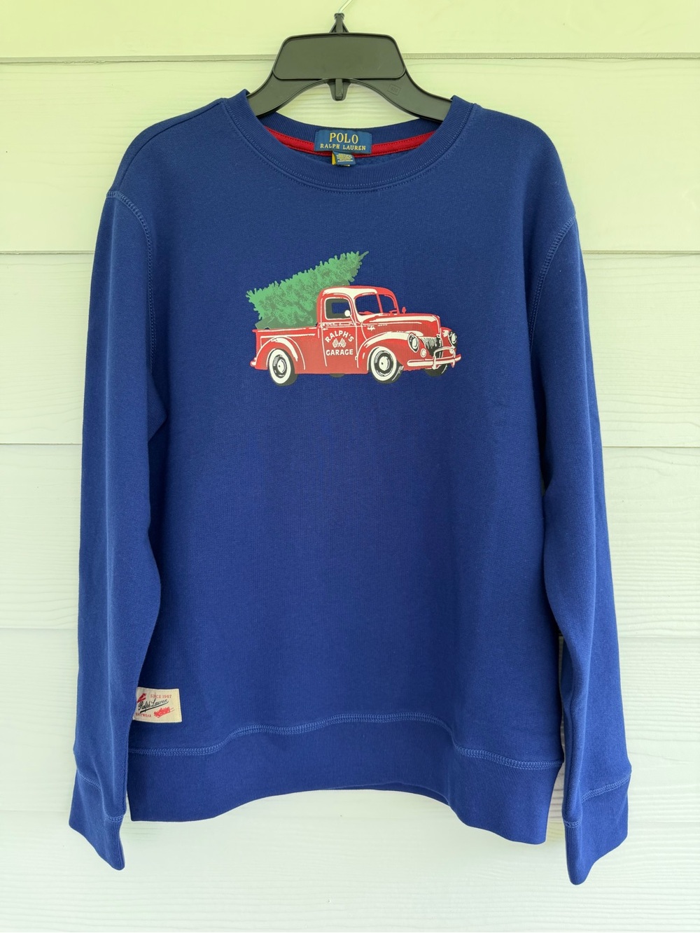 Polo Ralph Lauren Navy Sweatshirt with Truck Graphic - Picture 2 of 9